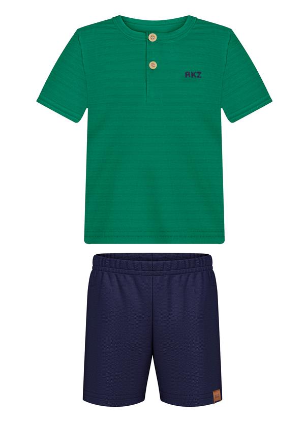 Conjunto Bebê com Bermuda e Camisa Verde