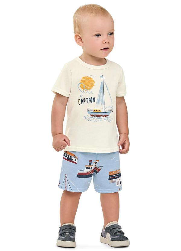 Conjunto Bebê Menino Captain Bege