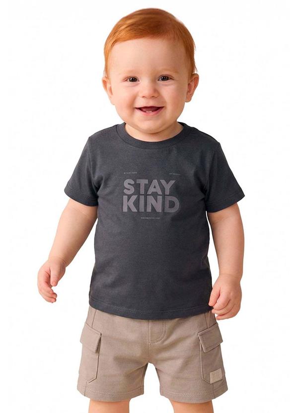 Conjunto Bebê Menino Cargo Kind Cinza