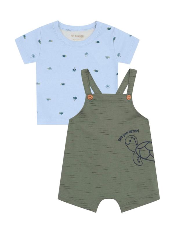 Vista 2 Conjunto Bebê Menino de Tartaruga Azul Brandili Brandili