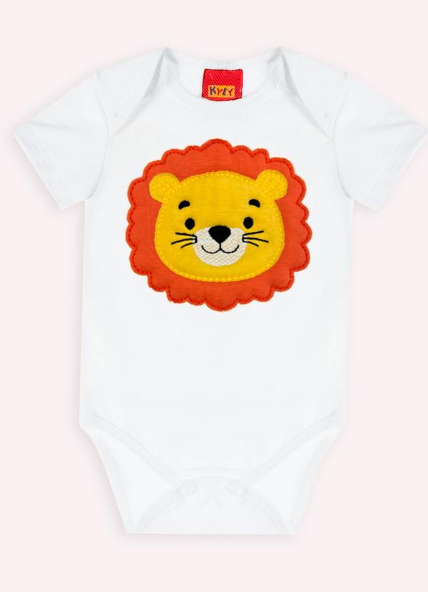 Vista 2 Conjunto Bebê Menino Leão Branco Kyly Kyly