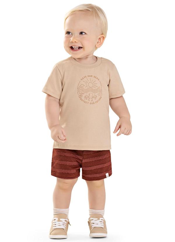 Conjunto Bebê Menino Oceano Bege