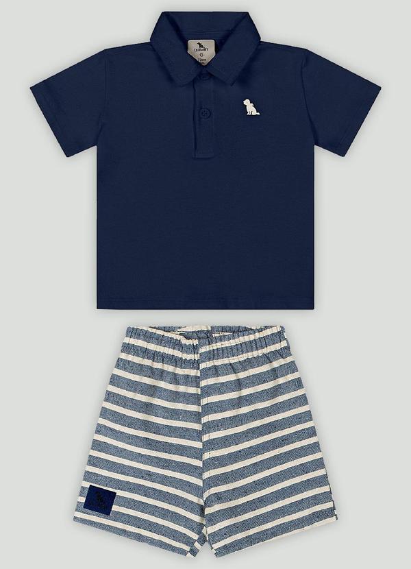 Conjunto Bebê Menino Polo e Bermuda Quimby Azul