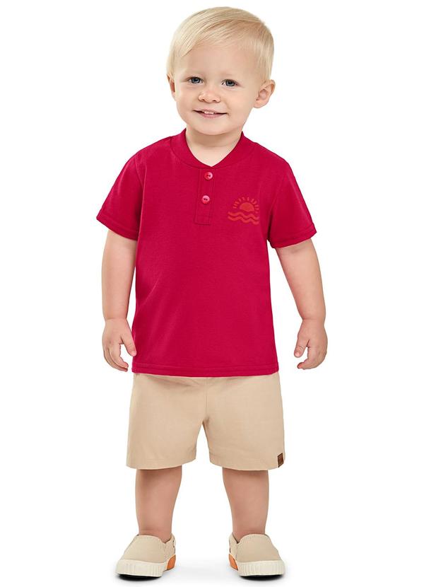 Conjunto Bebê Menino Sol Vermelho