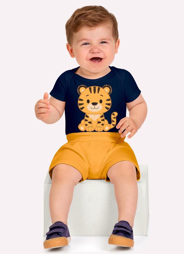 Conjunto Bebê Menino Tigre Azul