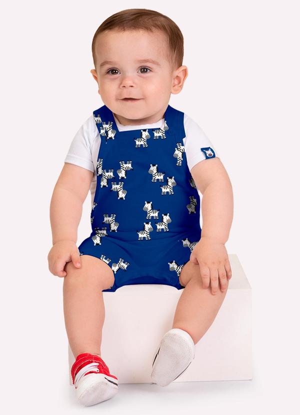 Conjunto Bebê Menino Zebras Branco