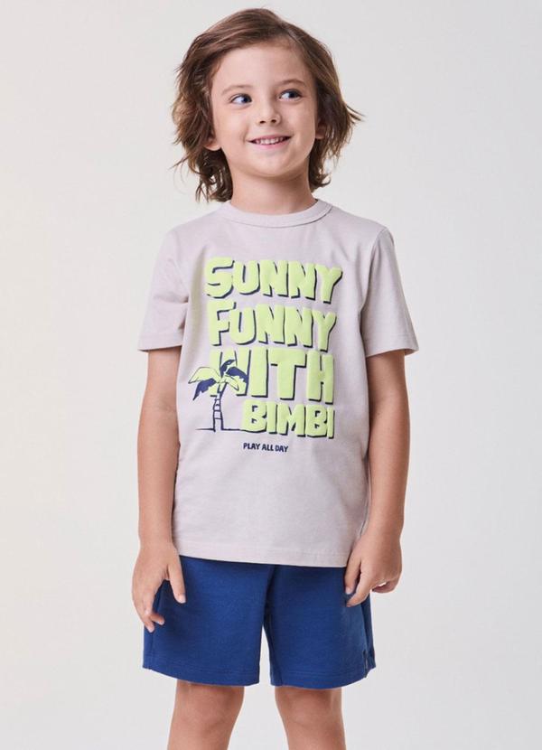 Conjunto Bege Sunny Funny Marinho