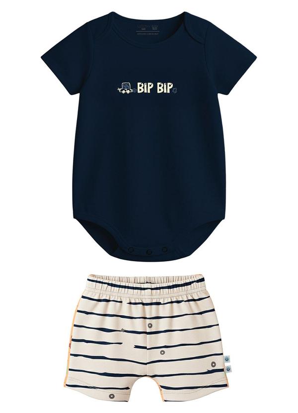 Conjunto Bip Bip Saruel Azul Marinho