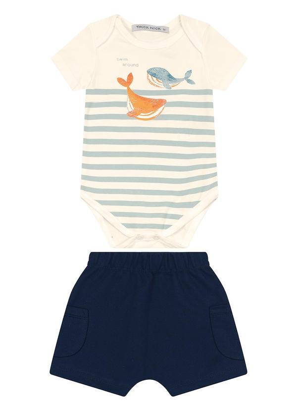 Conjunto Body com Bermuda Masculino Bege