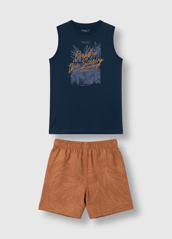 Conjunto Breath The Scenery Menino Azul Marinho