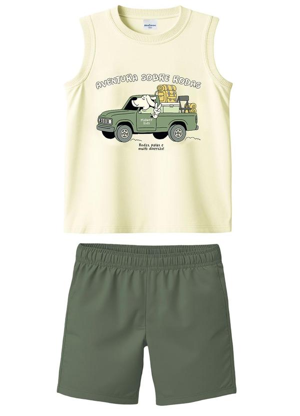 Conjunto Buggy com Moletinho Off White