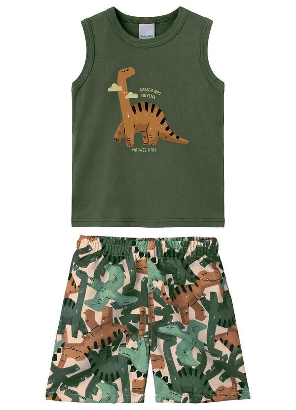 Conjunto Cabeça nas Nuvens Verde Militar