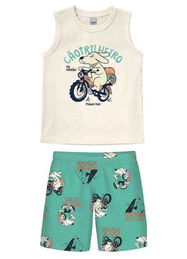 Conjunto Cachorrinho em Moletinho Off White
