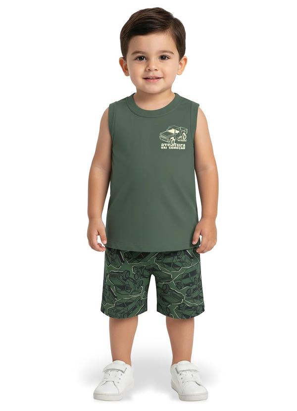 Conjunto Caminhonete em Malha Verde
