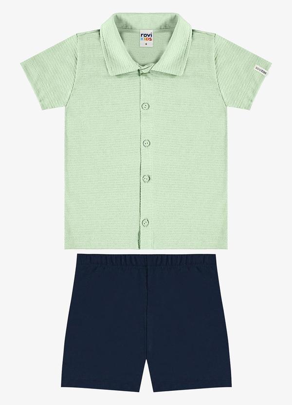 Conjunto Camisa com Bermuda Infantil Verde