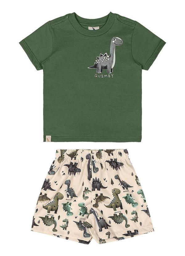 Conjunto Camisa Dino Bermuda Verde