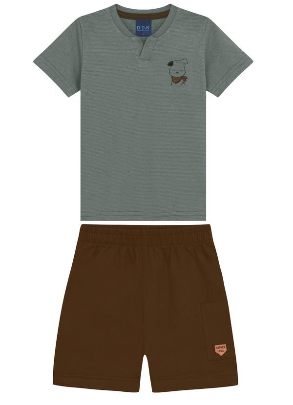 Conjunto Camisa Gola Portuguesa e Bermuda Verde