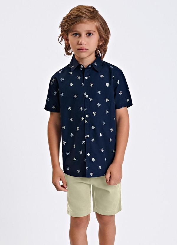 Conjunto Camisa Polo com Bermuda Azul