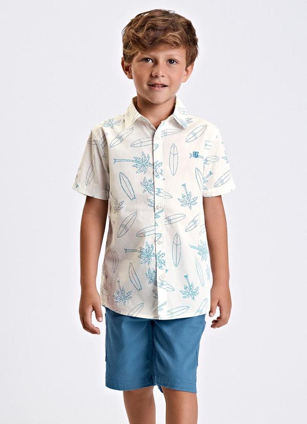 Conjunto Camisa Polo com Bermuda Bege