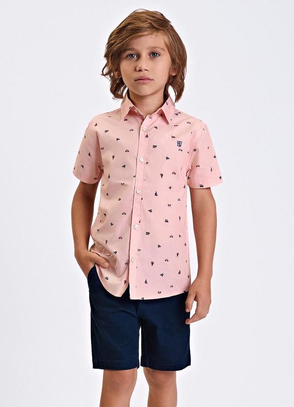 Conjunto Camisa Polo com Bermuda Rosa