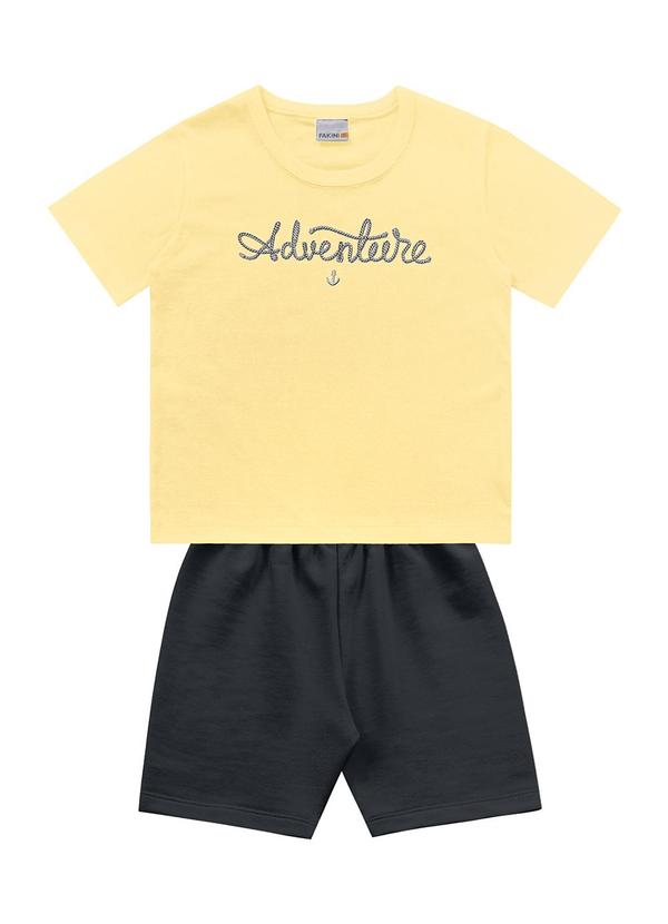 Conjunto Camiseta/Bermuda Amarelo
