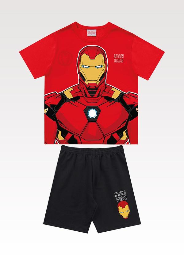 Conjunto Camiseta/Bermuda Avengers Vermelho