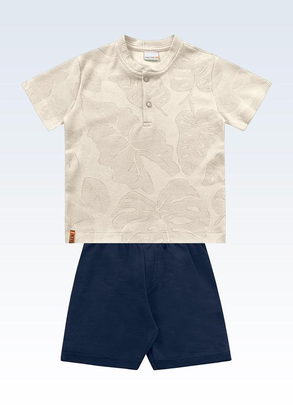 Conjunto Camiseta/Bermuda Bege