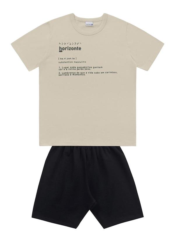 Conjunto Camiseta/Bermuda Bege