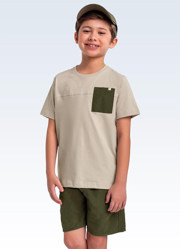 Conjunto Camiseta/Bermuda Bege