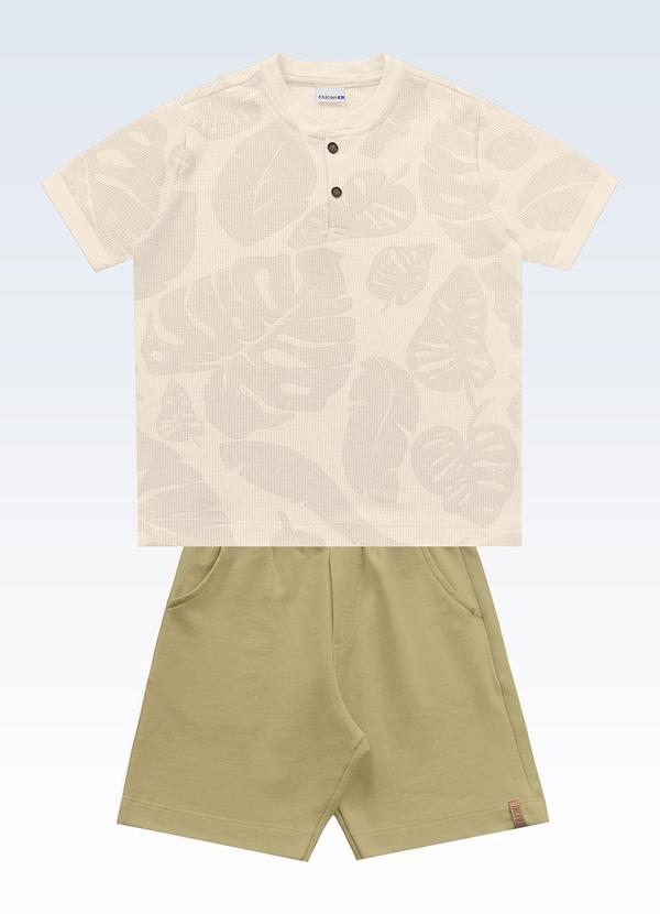 Conjunto Camiseta/Bermuda Bege