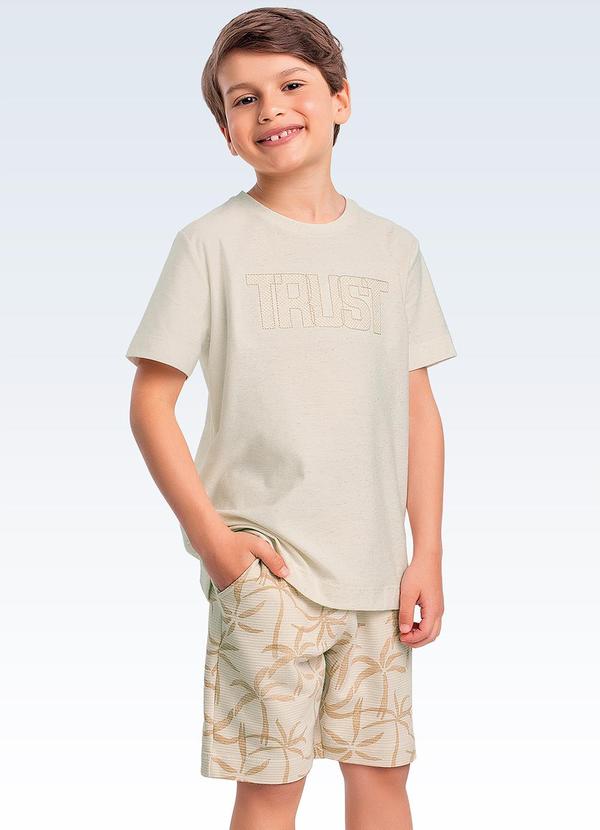 Conjunto Camiseta/Bermuda Bege