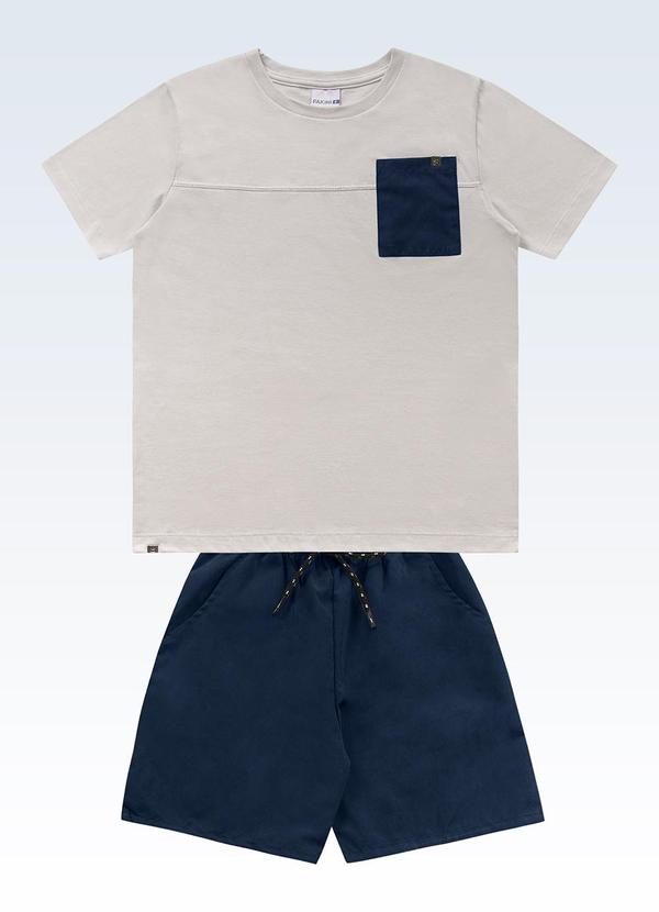 Conjunto Camiseta/Bermuda Cinza