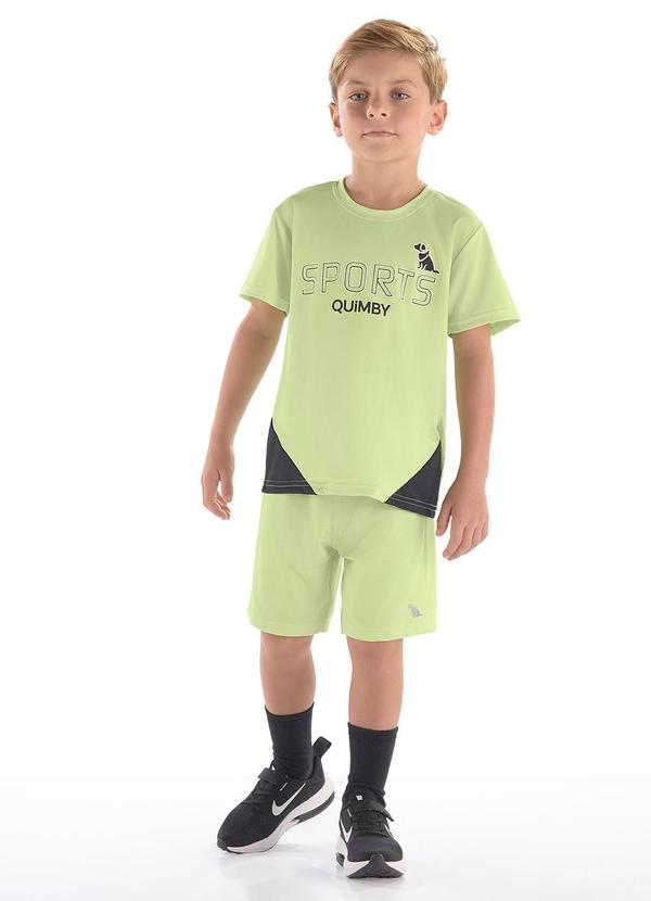 Conjunto Camiseta Bermuda Dry Fit Verde