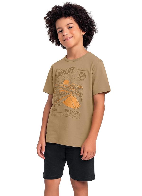 Conjunto Camiseta/Bermuda Marrom