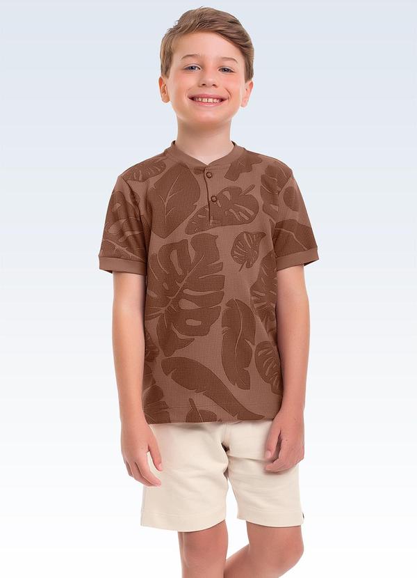 Conjunto Camiseta/Bermuda Marrom