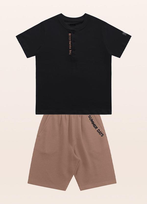 Conjunto Camiseta e Bermuda Preto