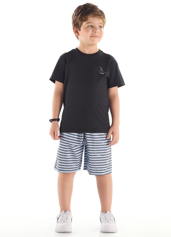 Conjunto Camiseta Bermuda Preto