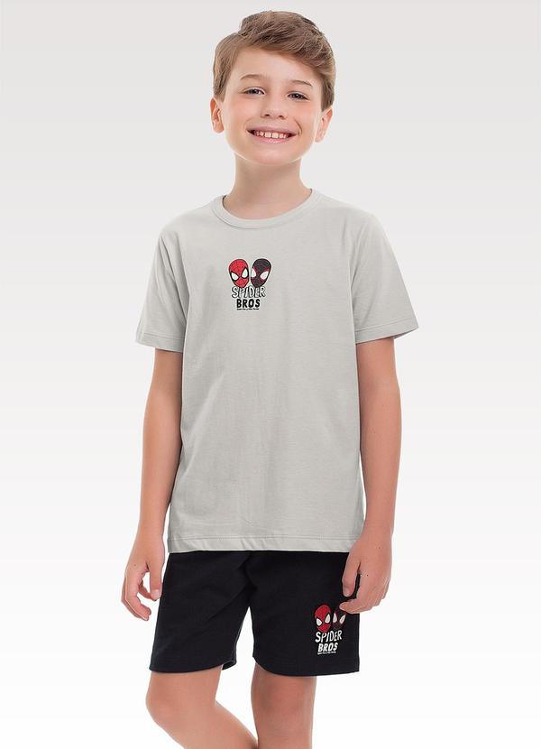 Conjunto Camiseta/Bermuda Spider-Man Cinza