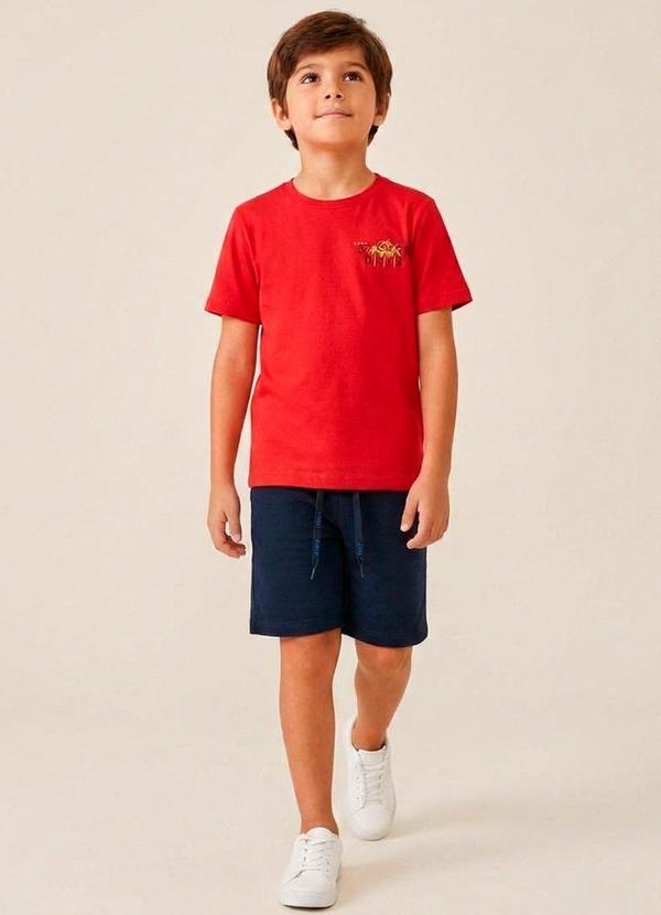 Conjunto Camiseta e Bermuda Vermelho