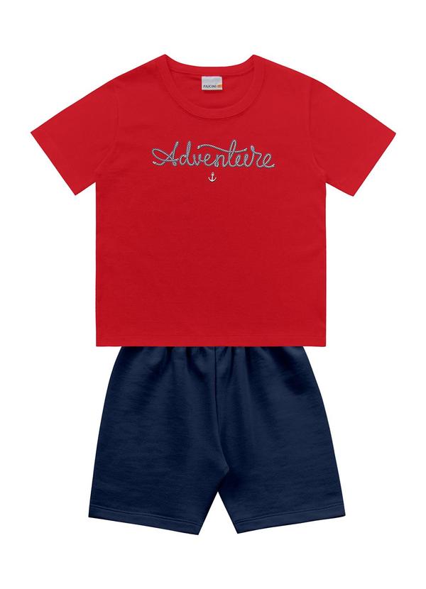 Conjunto Camiseta/Bermuda Vermelho