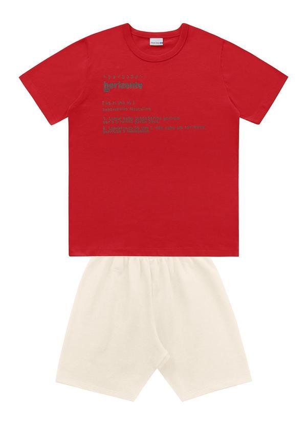 Conjunto Camiseta/Bermuda Vermelho