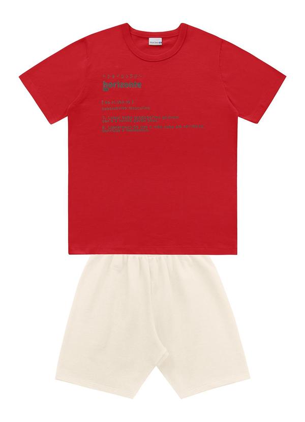 Conjunto Camiseta/Bermuda Vermelho