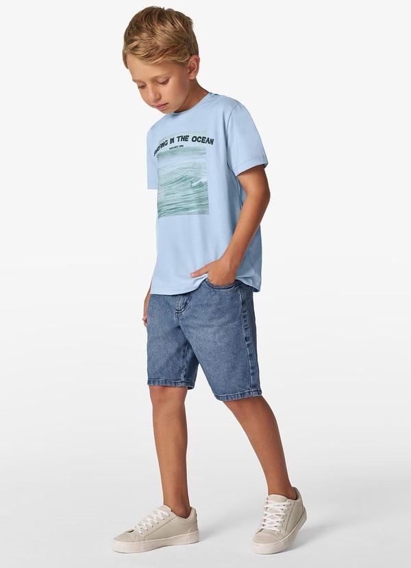 Conjunto Camiseta com Bermuda Azul
