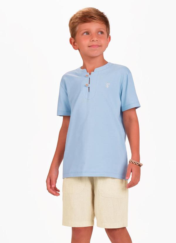 Vista 2 Conjunto Camiseta com Bermuda Azul Trick Nick Trick Nick