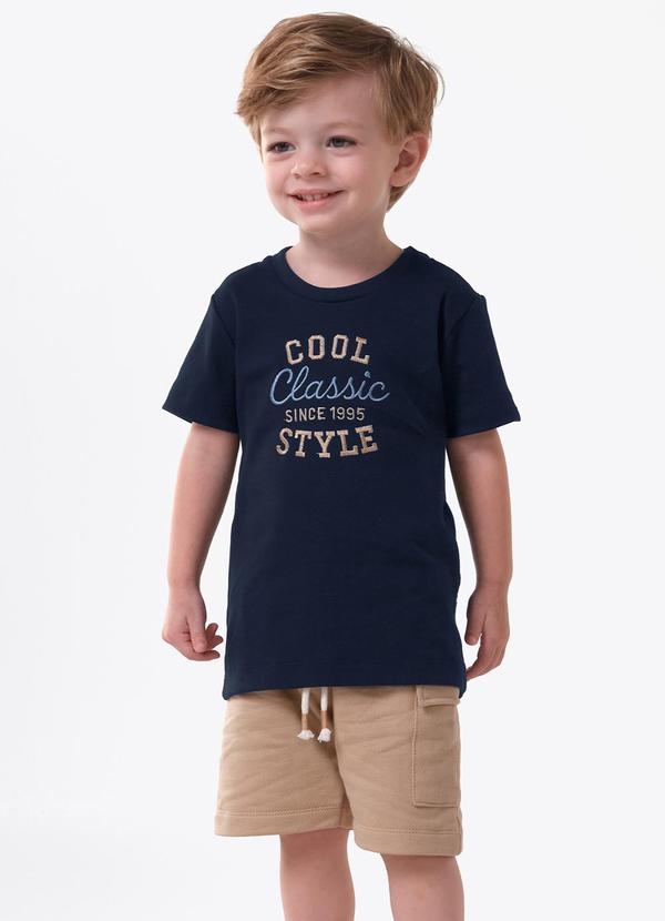 Conjunto Camiseta com Bermuda Azul