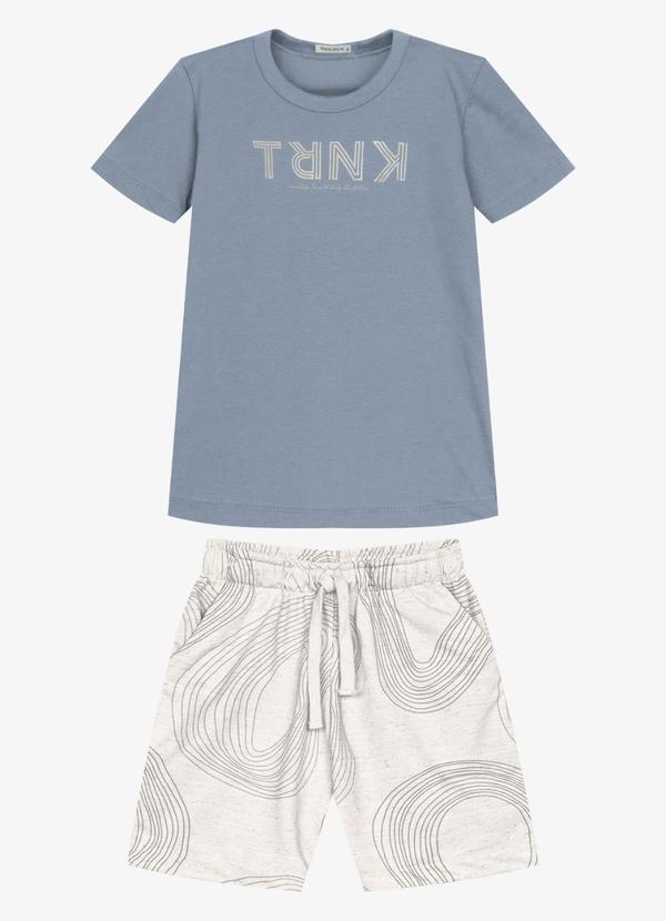 Conjunto Camiseta com Bermuda Azul