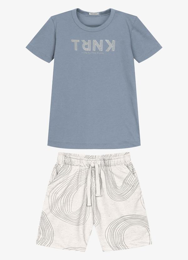 Conjunto Camiseta com Bermuda Azul
