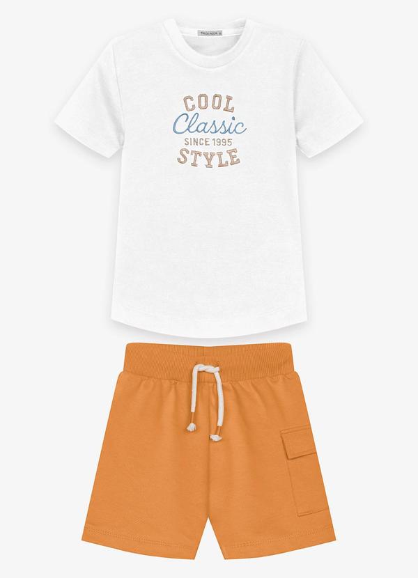 Conjunto Camiseta com Bermuda Branco