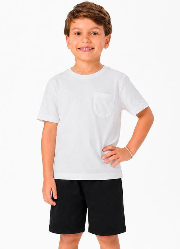 Conjunto Camiseta com Bermuda Branco