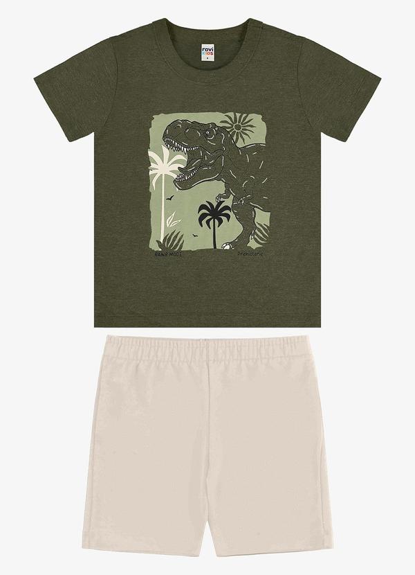 Conjunto Camiseta com Bermuda Infantil Verde